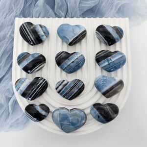 Owyhee Opal Blue Opal Heart Crystal Carving